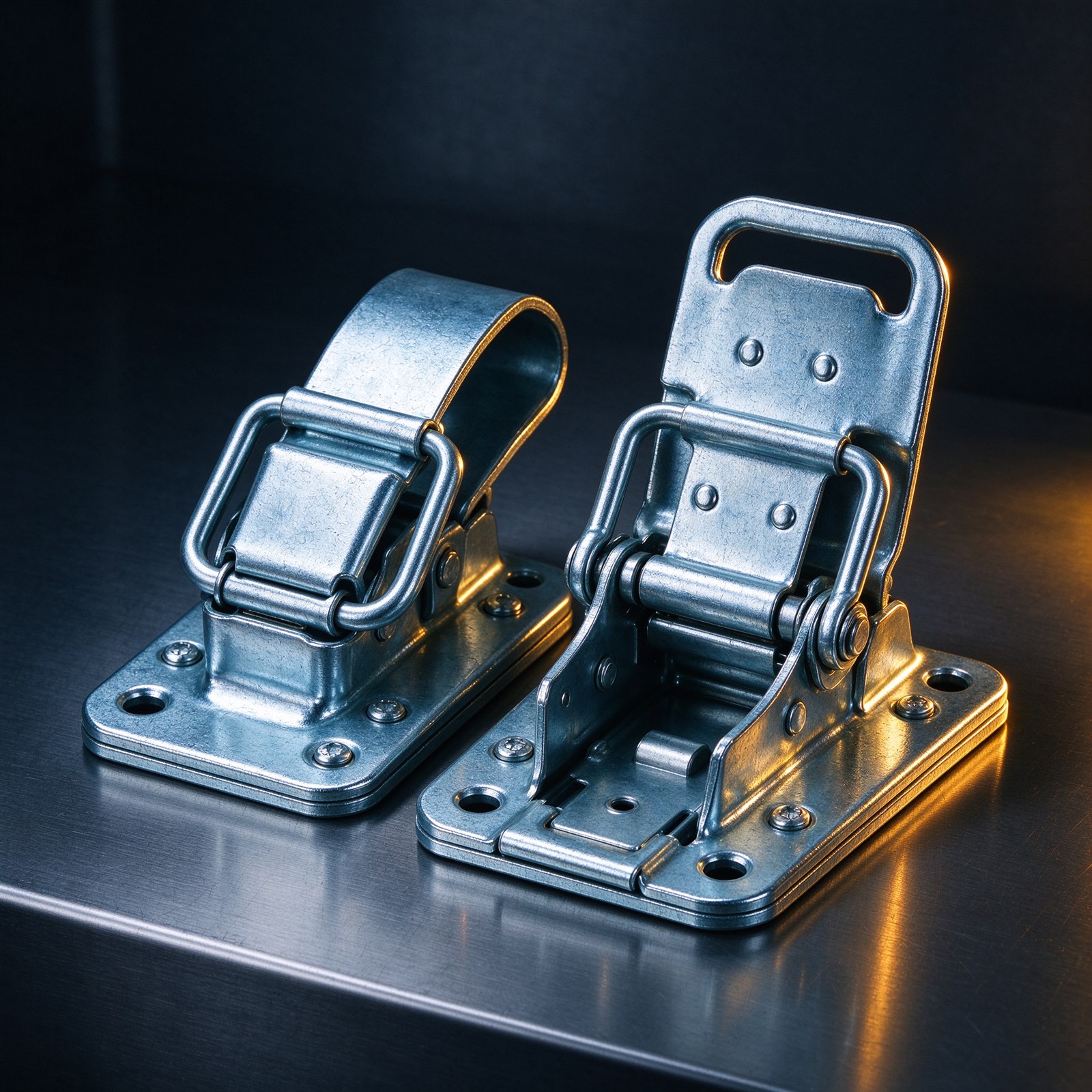 Steel security hasp and staple